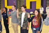Lemoore High School students take their military oaths as they plan to enter the United States Military upon graduation. Fourteen LHS students are planning on entering the military after high school.